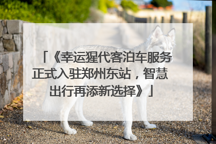 《幸运猩代客泊车服务正式入驻郑州东站，智慧出行再添新选择》