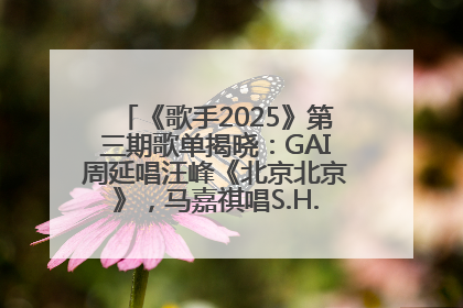 《歌手2025》第三期歌单揭晓：GAI周延唱汪峰《北京北京》，马嘉祺唱S.H.E《你曾是少年》