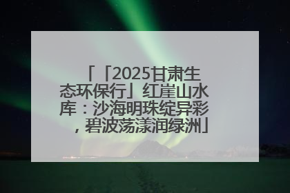 「2025甘肃生态环保行」红崖山水库：沙海明珠绽异彩，碧波荡漾润绿洲