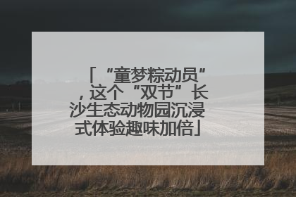 “童梦粽动员”，这个“双节”长沙生态动物园沉浸式体验趣味加倍