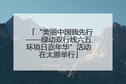 “美丽中国我先行——绿动双行线六五环境日嘉年华”活动在太原举行