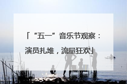 “五一”音乐节观察：演员扎堆，流量狂欢