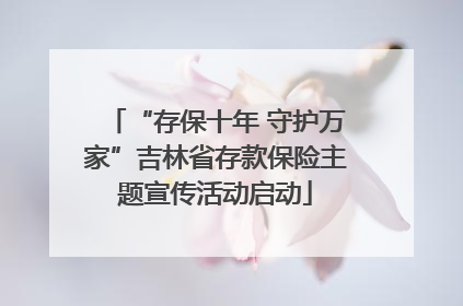“存保十年 守护万家”吉林省存款保险主题宣传活动启动