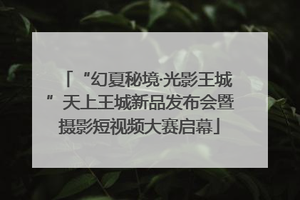 “幻夏秘境·光影王城”天上王城新品发布会暨摄影短视频大赛启幕