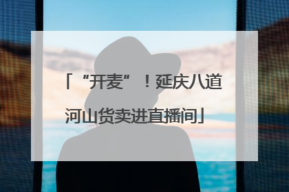 “开麦”！延庆八道河山货卖进直播间