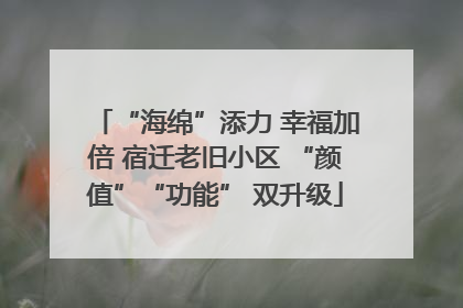“海绵”添力 幸福加倍 宿迁老旧小区 “颜值”“功能” 双升级