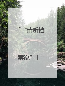 “请听档案说”