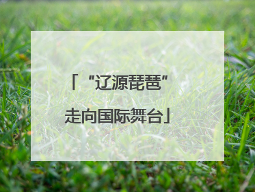 “辽源琵琶” 走向国际舞台