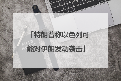 特朗普称以色列可能对伊朗发动袭击