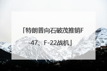 特朗普向石破茂推销F-47、F-22战机