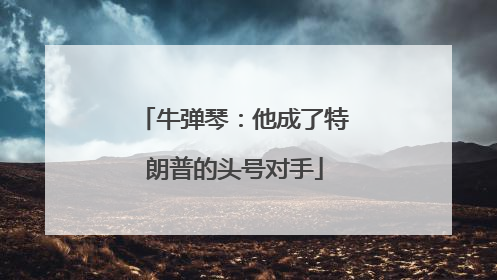 牛弹琴：他成了特朗普的头号对手