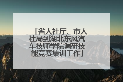 省人社厅、市人社局到湖北东风汽车技师学院调研技能竞赛集训工作