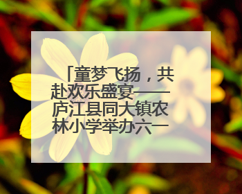 童梦飞扬，共赴欢乐盛宴——庐江县同大镇农林小学举办六一文艺汇演