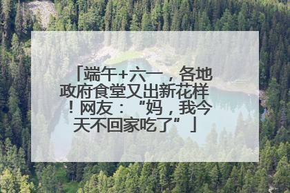 端午+六一，各地政府食堂又出新花样！网友：“妈，我今天不回家吃了”