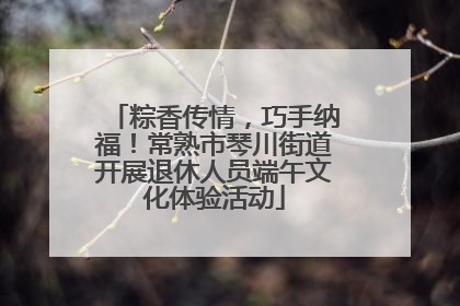 粽香传情，巧手纳福！常熟市琴川街道开展退休人员端午文化体验活动