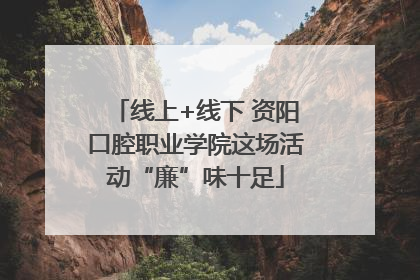 线上+线下 资阳口腔职业学院这场活动“廉”味十足
