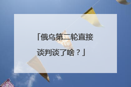 俄乌第二轮直接谈判谈了啥？