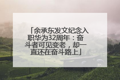 余承东发文纪念入职华为32周年：奋斗者可见变老，却一直还在奋斗路上