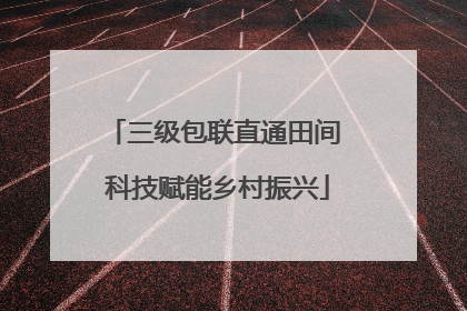 三级包联直通田间 科技赋能乡村振兴