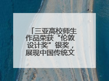 三亚高校师生作品荣获“伦敦设计奖”银奖，展现中国传统文化创新魅力