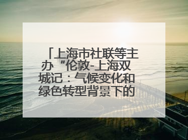 上海市社联等主办“伦敦-上海双城记：气候变化和绿色转型背景下的考古、历史和文化遗产”学术对话