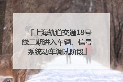 上海轨道交通18号线二期进入车辆、信号系统动车调试阶段