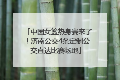 中国女篮热身赛来了！济南公交4条定制公交直达比赛场地