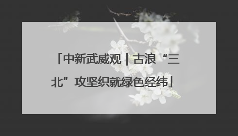 中新武威观｜古浪“三北”攻坚织就绿色经纬