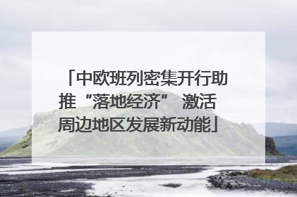 中欧班列密集开行助推“落地经济” 激活周边地区发展新动能