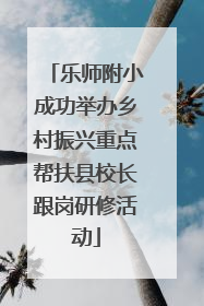 乐师附小成功举办乡村振兴重点帮扶县校长跟岗研修活动