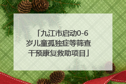 九江市启动0-6岁儿童孤独症等筛查干预康复救助项目