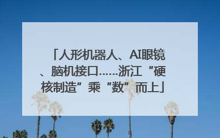 人形机器人、AI眼镜、脑机接口……浙江“硬核制造”乘“数”而上