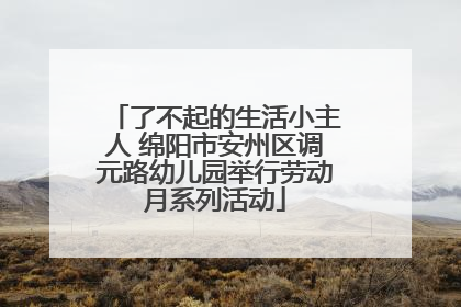了不起的生活小主人 绵阳市安州区调元路幼儿园举行劳动月系列活动