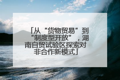 从“货物贸易”到“制度型开放”，湖南自贸试验区探索对非合作新模式