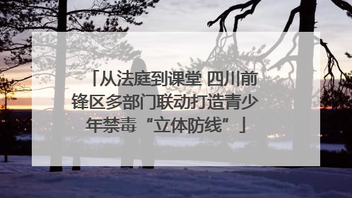 从法庭到课堂 四川前锋区多部门联动打造青少年禁毒“立体防线”