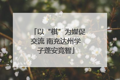 以“棋”为媒促交流 南充达州学子蓬安竞智
