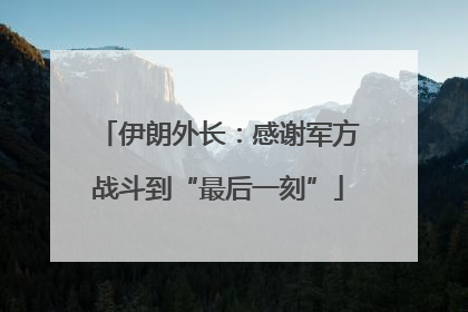 伊朗外长：感谢军方战斗到“最后一刻”