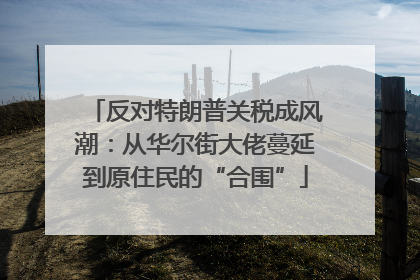 反对特朗普关税成风潮：从华尔街大佬蔓延到原住民的“合围”