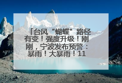 台风“蝴蝶”路径有变！强度升级！刚刚，宁波发布预警：暴雨！大暴雨！11级大风！