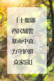十堰郧西民辅警暴雨中奋力守护群众家园