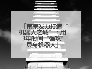 南京发力打造“机器人之城”：用3年时间“强攻”具身机器人