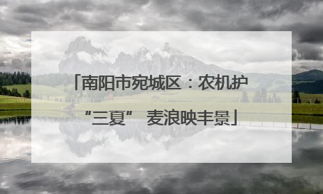 南阳市宛城区：农机护“三夏” 麦浪映丰景