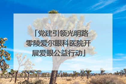 党建引领光明路 零陵爱尔眼科医院开展爱眼公益行动