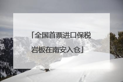 全国首票进口保税岩板在南安入仓