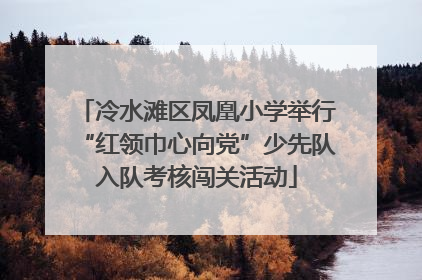 冷水滩区凤凰小学举行“红领巾心向党”少先队入队考核闯关活动