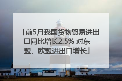 前5月我国货物贸易进出口同比增长2.5% 对东盟、欧盟进出口增长