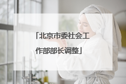 北京市委社会工作部部长调整