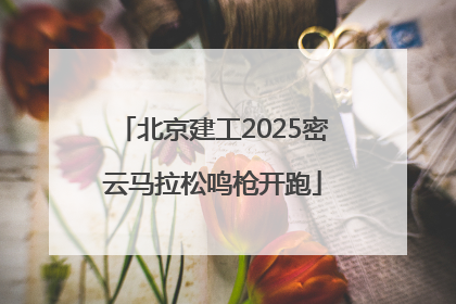 北京建工2025密云马拉松鸣枪开跑