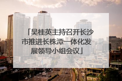 吴桂英主持召开长沙市推进长株潭一体化发展领导小组会议
