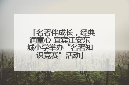 名著伴成长，经典润童心 宜宾江安东城小学举办“名著知识竞赛”活动